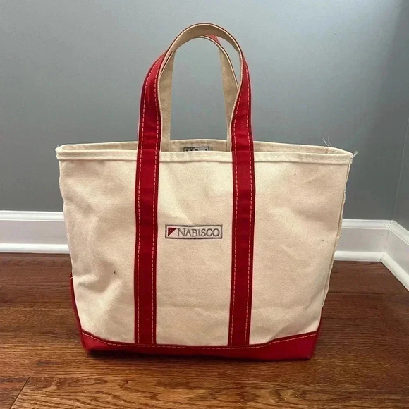 Vintage L.L. Bean Boat and Tote Canvas Bag Size Medium Red